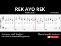 Lagu not balok rek ayo rek - piano level 1 - lagu daerah jawa timur - solmisasi