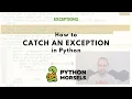 How to catch an exception in Python