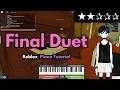 FInal Duet from Omori EASY Piano Tutorial