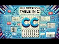 Multiplication Table in C Beginner C Programming Tutorial