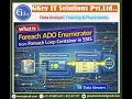 Part-32 Waht is Foreach ADO Enumerator from Foreach Loop Container in SSIS