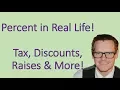 Shortcut for Percent Word Problems tax discounts sales Simplifying Math