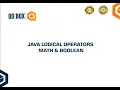 Java Logical Operators Math Boolean QO-BOX