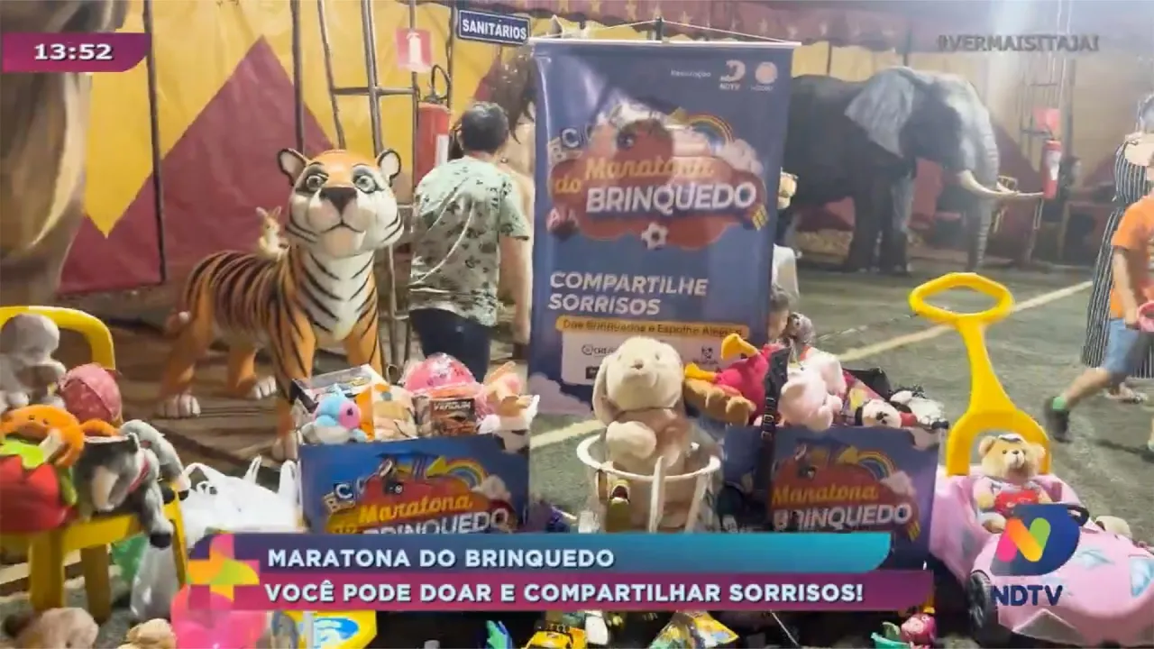 Maratona do Brinquedo: ação arrecadou doações no Ferrari Circo