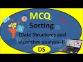 MCQs on Sorting algorithm Data Structures PET