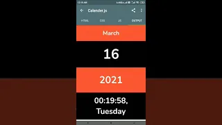 DYNAMIC CALENDAR IN CSS AND JAVASCRIPT
