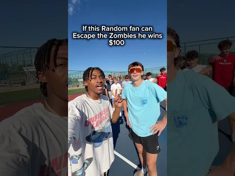 If this fan can Escape the Zombies he wins $100