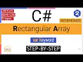 C Rectangular Array 2D var Keyword Demo