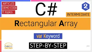 C Rectangular Array 2D var Keyword Demo