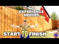NO EXPERIENCE NEEDED on HOW TO BUILD a FENCE from START to FINISH Gate Build and Fence Staining