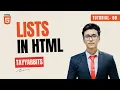 HTML Lists Explained Ordered Unordered Definition Lists HTML Tutorial