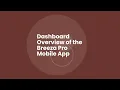 1 Dashboard overview of the Breeza Pro Mobile app