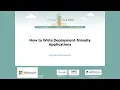 Hynek Schlawack - How to Write Deployment-friendly Applications