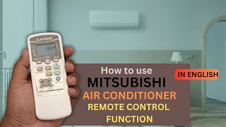 Mitsubishi Air Conditioner Remote Explained All Buttons Functions