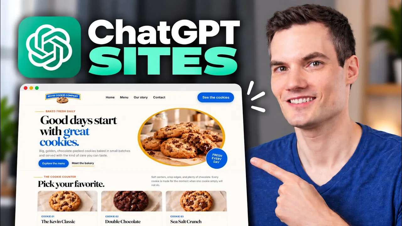 How to Build a Website with ChatGPT Sites: video thumbnail