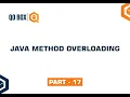 Java Method Overloading Part 17 QO-BOX