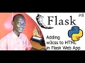 Python with Flask App Development - How to add W3CSS to HTML Templates in Flask Web App