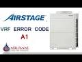 AIRSTAGE VRF ERROR CODE A1 ENGLISH