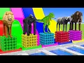 Lagu Long Slide Game With Elephant Gorilla Buffalo Hippopotamus Tiger 3d Animal Game Funny 3d Animals