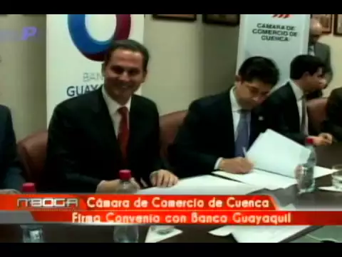 Cámara de Comercio de Cuenca firma convenio con Banco Guayaquil