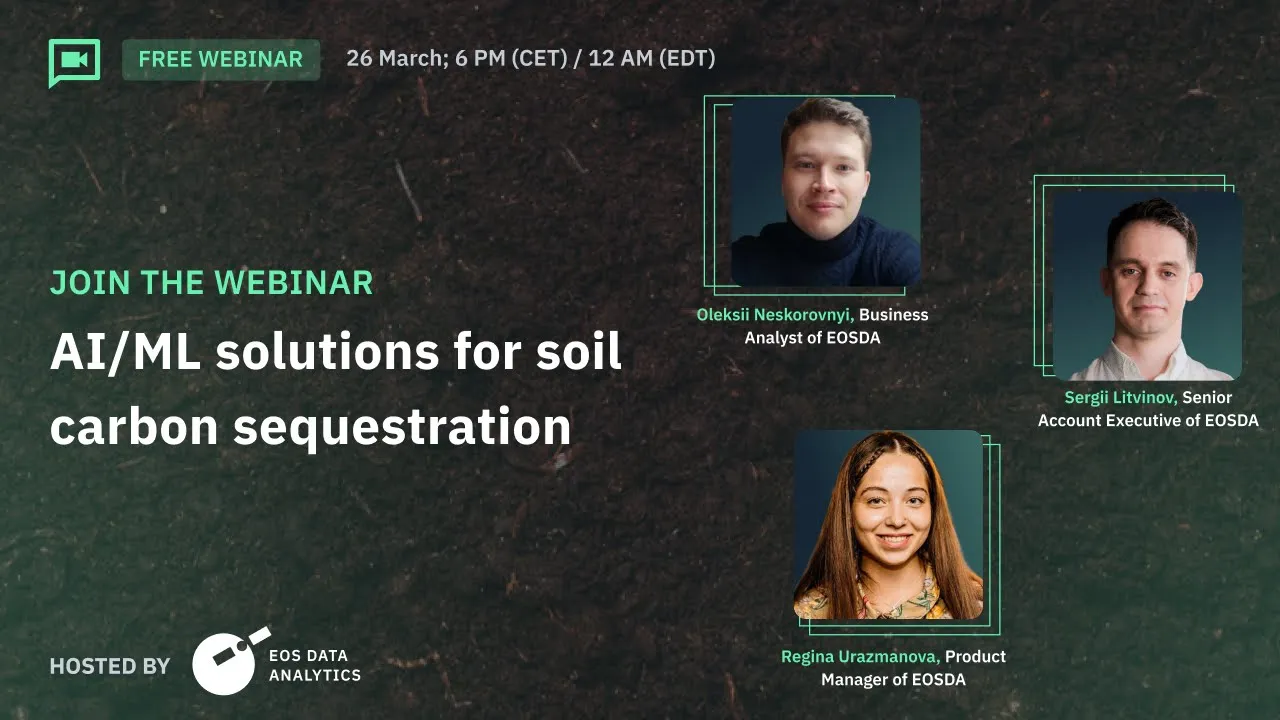webinar on soil carbon sequestration with EOS Data Analytics