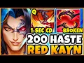 I invented a BROKEN 200 Ability Haste Red Kayn build and it s a Cheat Code LOOKS LIKE URF