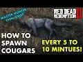 How To Spawn Cougars Every 5 to 10 Minutes - Red Dead Redemption 2 Master Hunter Challenge