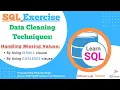 SQL - Data cleaning Handling Missing Values
