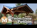 Timber Frame Style Pavilion Gazebo for Backyard or Patio - post and beam