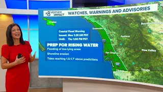 Coastal Flood Warning in effect for San Diego County coastal areas