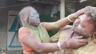 holi vlog new holi putai in bhabhi village holi celebration video family holi video silver holivideo