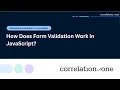 How Does Form Validation Work in JavaScript