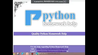 Quality Python Homework Help