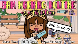 5AM Morning Routine as a christian | With Voice 🎤 | Bible Study, Gym Workout & more |GRWM for school