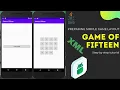 Preparing simple game layout How to make a game of fifteen in android java from scratch