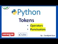Tokens in Python Operators and Punctuators Basic Tutorial of Python Python Fundamentals