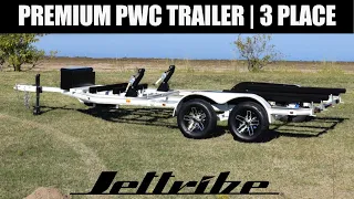 Jettribe Premium PWC Trailer 3 Place American Steel