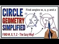 Circle Geometry Tutorial Solutions Broken Down in Visual Steps