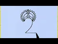 Download Lagu Maa Saraswati Devi drawing from Number 2 Easy // Saraswati Puja Rangoli // Vasant Panchami drawing