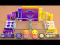 Purple vs Yellow - Mixing Makeup Eyeshadow Into Slime ASMR