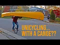 Canoe Unicycling Canoe Flip Challenge