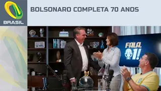 Bolsonaro completa 70 anos de vida e recebe surpresa de Michelle em live