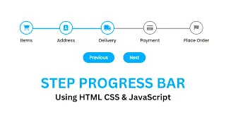 Build Multi Step Progress Bar Using HTML CSS And JavaScript