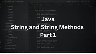 Java String and String Methods Part 1 Java Programming Tutorial
