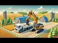 Download Lagu Truck \u0026 Mini Excavator with Hydraulic Hammer | Heavy Machinery in Brutal Force Action on the Farm