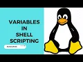 Variables In Shell Scripting - Linux Unix Linux Scripting Variables In Linux Shell scripting