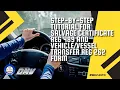 Step-by-Step Tutorial for Salvage Certificate Reg 489 and Transfer REG 262 Form