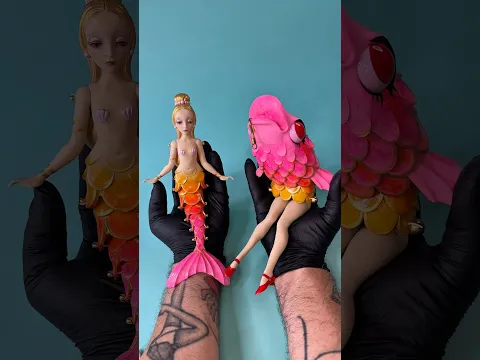 The Mermaid Sisters got new look 🌞 #pidgindoll #mermaidsisters #earrings #doll #art #diy #3dprinting
