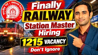 Finally Railway Station Master Hiring | Any graduate | Salary 60,000-70000/m
