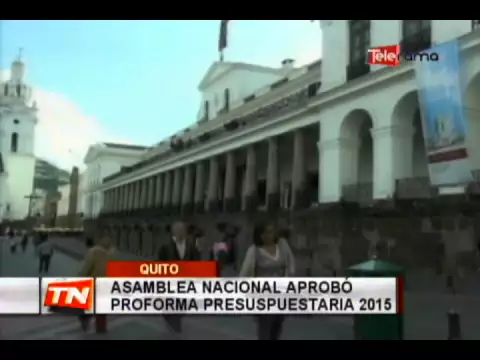 Asamblea nacional aprobó proforma presupuestaria 2015